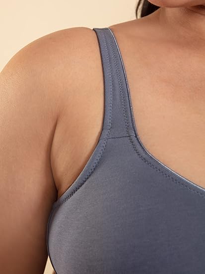 NYKD by Nykaa Flawless Me Breast Separator Rich Cotton Everyday Bra for Women Non-Padded, Wireless, Full Coverage, Daily Use – NYB105
